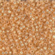 Miyuki rocailles Perlen 8/0 - Silverlined alabaster dyed light apricot 8-552